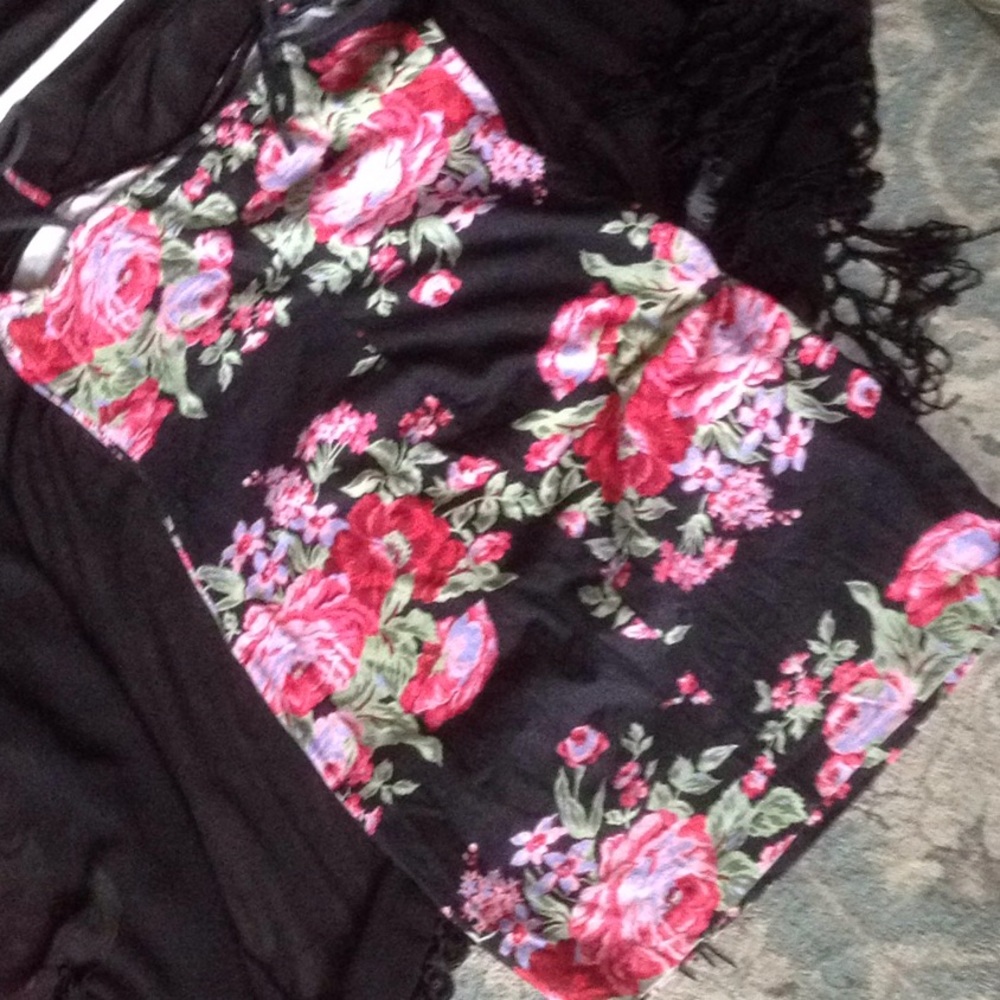 Rose print Spaghetti dress - Picture 4 of 4